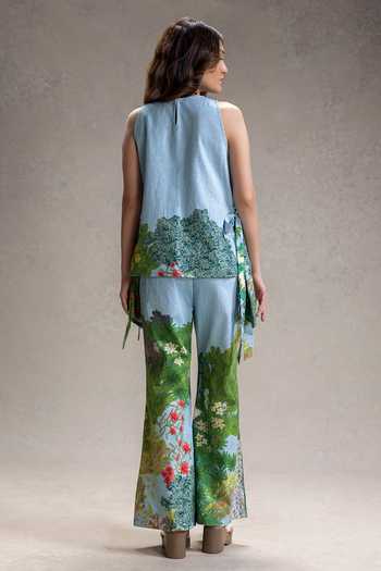 Soup By Sougat Paul Blume Print Top With Pant 