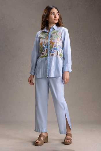 Soup By Sougat Paul Reviera Print Shirt With Pant 