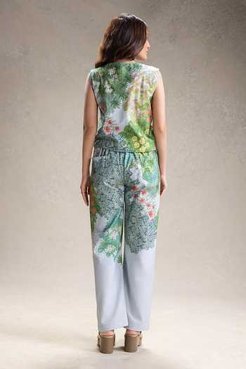 Soup By Sougat Paul Blume Print Top With Pant 