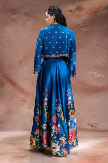Soup By Sougat Paul Baghira Embroidered Jacket Skirt Set 