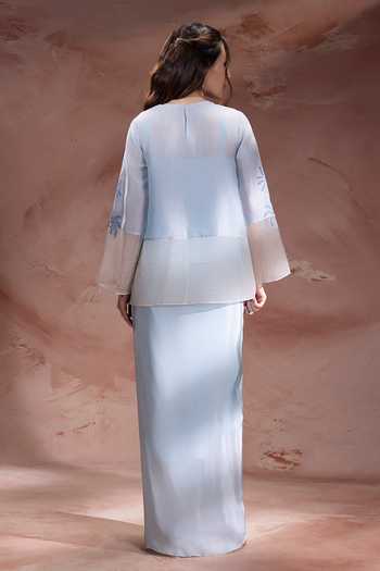Soup By Sougat Paul Alisa Embroidered Top Skirt Set 