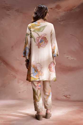 Soup By Sougat Paul Zeya Embroidered Tunic With Pant 