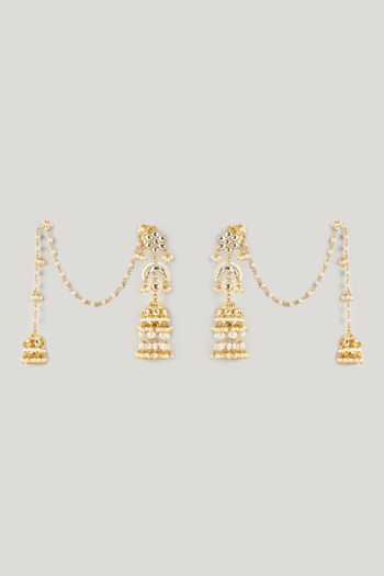Namasya Stone Embellished Jhumka Earrings 