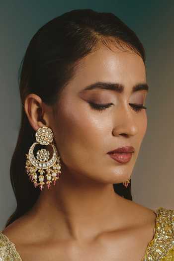 Namasya Stone Embellished Chandbali Earrings 