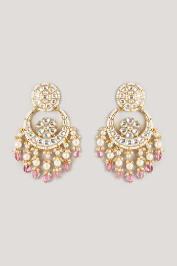 Namasya Stone Embellished Chandbali Earrings 