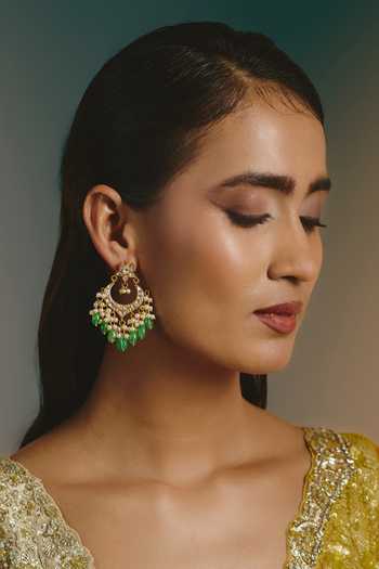 Namasya Green Beaded Earrings 