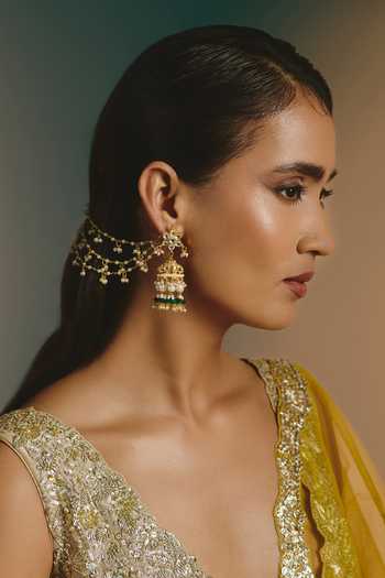 Namasya Embellished Jhumka Earrings 