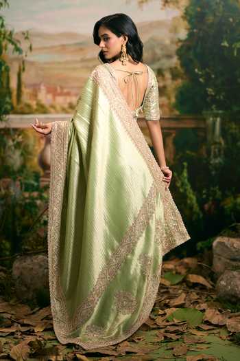 Samyukta Singhania Embroidered Banarasi Saree & Blouse Set 
