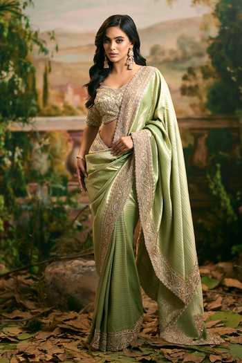 Samyukta Singhania Embroidered Banarasi Saree & Blouse Set 
