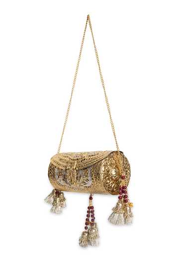 Buy 5elements Gold Varnika Embellished Clutch Online at Aza Fashions Buy_5elements_Gold Varnika Embellished Clutch _Online_at_Aza_Fashions