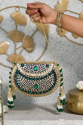5elements Meherzaan Tassel Embellished Potli Bag 