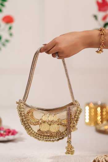 5elements Aabha Embellished Baguette Bag 