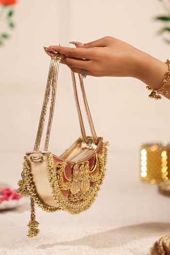 5elements Aabha Embellished Baguette Bag 