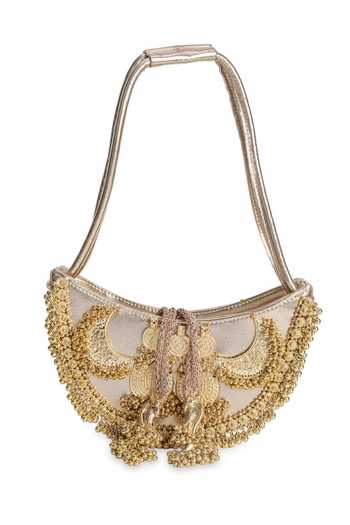 Shop_5elements_Gold Aabha Embellished Baguette Bag 