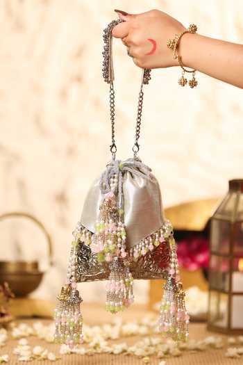 5elements Chandrika Brocade Embroidered Potli 