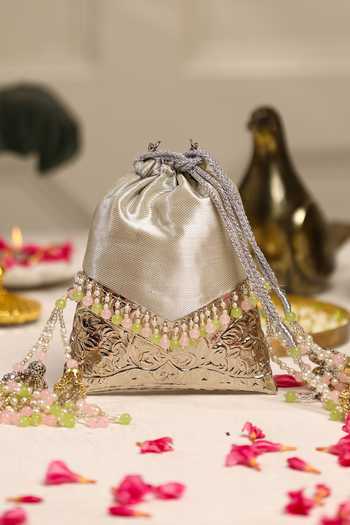 5elements Chandrika Brocade Embroidered Potli 