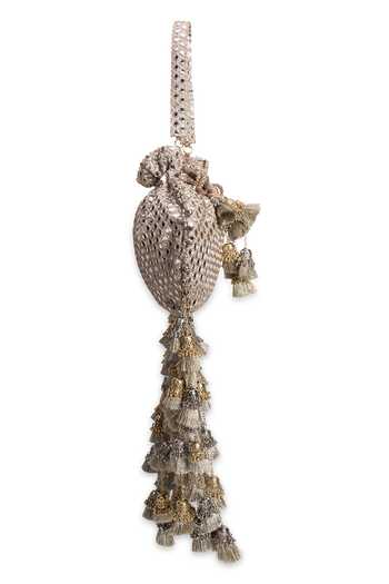 5elements_Gold Mirrors, Tassels Rajnisha Work Potli _Online_at_Aza_Fashions