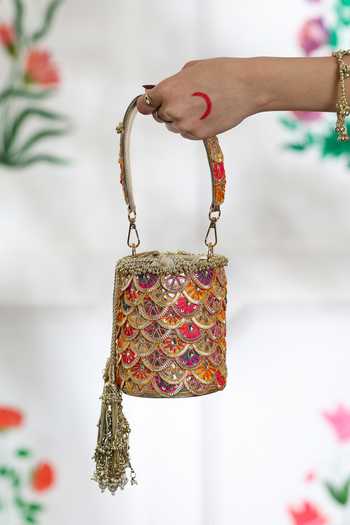 5elements Rangmaala Embroidered Potli Bag 