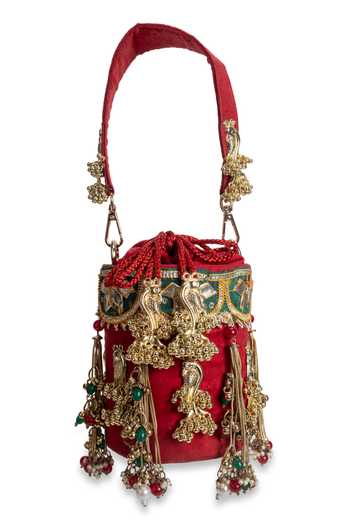 5elements Mayurvalli Embroidered Potli 