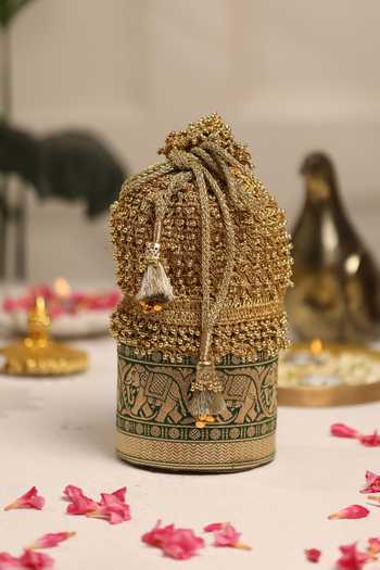 5elements Gajraaj Zari Embellished Potli 