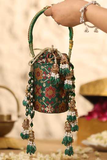 5elements Pannika Floral Motif Pattern Potli 