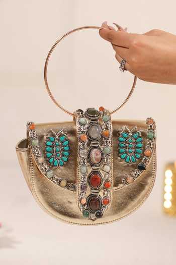 5elements Ratnakaari Embellished Clutch 