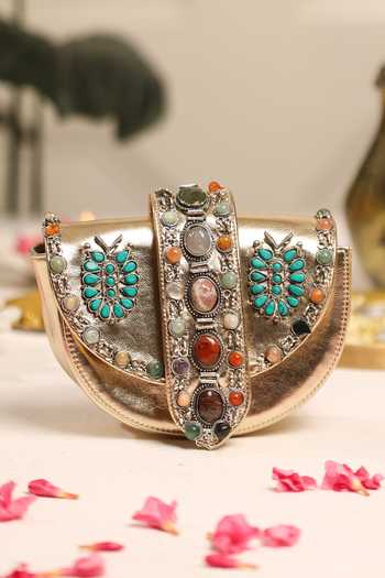 Buy_5elements_Gold Ratnakaari Embellished Clutch 