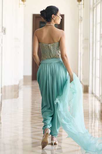 Awigna Freesia Corset & Pleated Dhoti Pant Set 