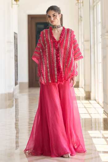 Awigna Roselle Organza Jacket Set 