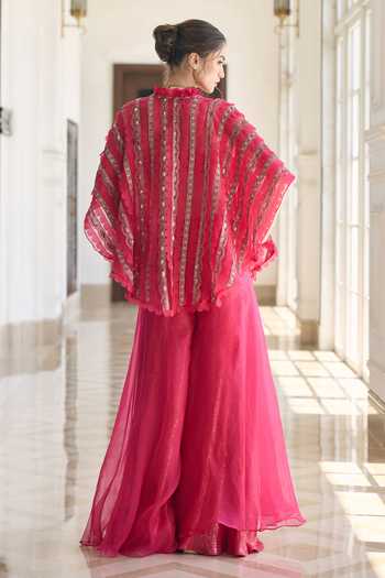 Awigna Roselle Organza Jacket Set 