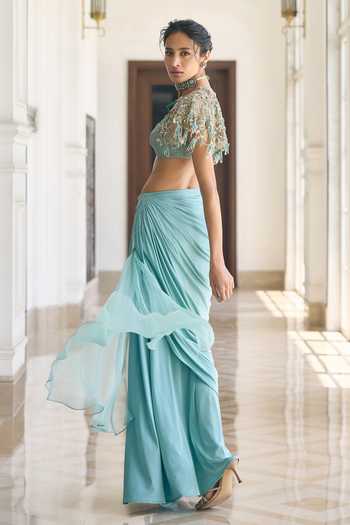 Awigna Swasan Draped Skirt Set 
