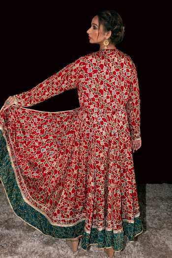Sheeshakari Ajrakh Print Kurta With Pant 