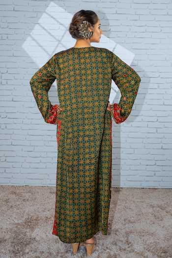 Sheeshakari Ajrakh Print Kaftan 