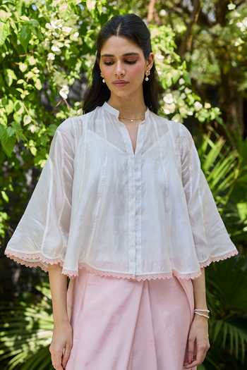 Surmaye Drifting Clouds Top With Slip 