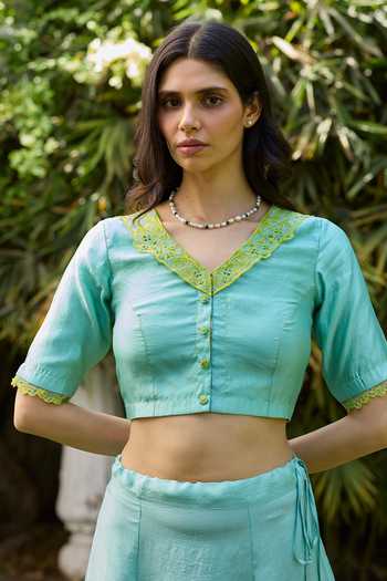 Surmaye English Morning Handwoven Blouse 