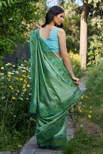Surmaye Pomegranate Trail Embroidered Saree 