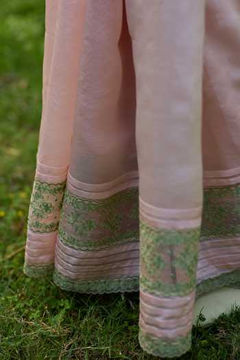 Buy_Surmaye_Pink Silk, Organza Fern Line Embroidered Saree _Online_at_Aza_Fashions