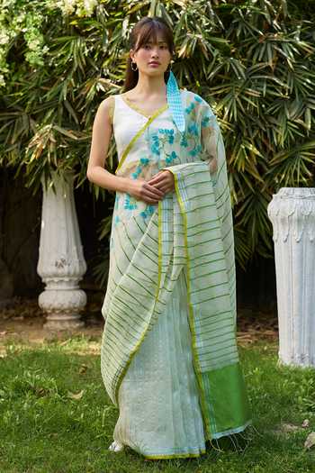 Surmaye Water To Wood Ivory Jamdani Saree 