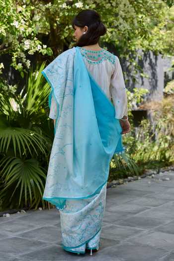 Surmaye Once Upon A Garden Print Saree 
