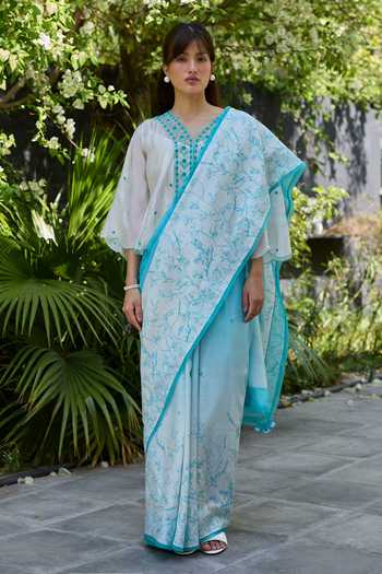 Surmaye Once Upon A Garden Print Saree 