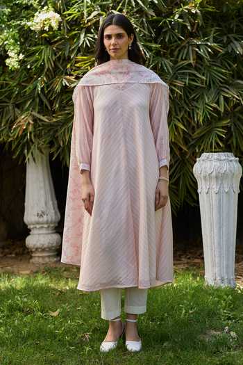 Surmaye Joyful Paths Pink Kurta & Pant Set 