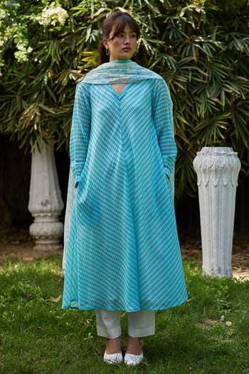 Surmaye Joyful Paths Blue Kurta & Pant Set 