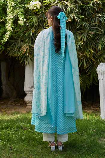 Surmaye Joyful Paths Blue Kurta & Pant Set 