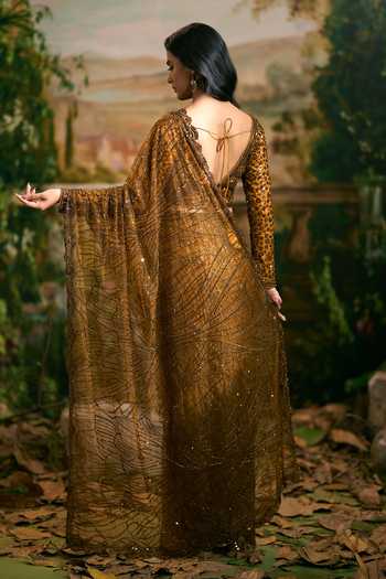 Samyukta Singhania Net Saree & Blouse Set 