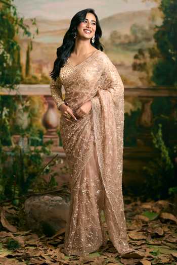 Samyukta Singhania Embroidered Saree & Blouse Set 