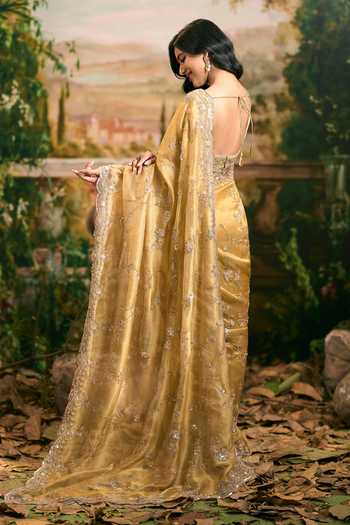 Samyukta Singhania Embroidered Banarsi Tissue Saree & Blouse Set 