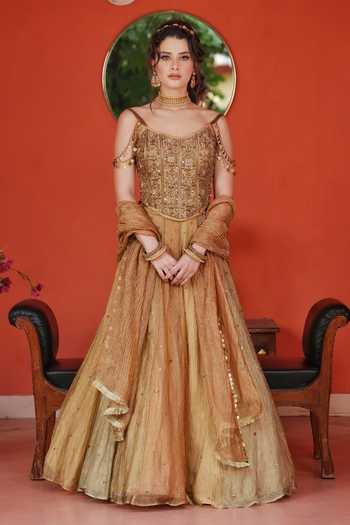 Lasha Crushed Lehenga Set 
