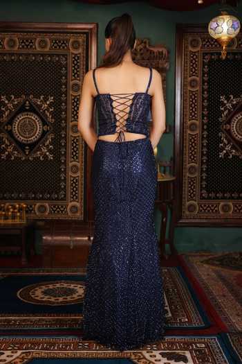 Lasha Embroidered Corset & Lehenga Set 