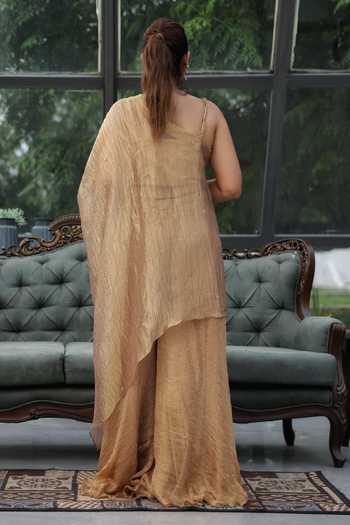 Lasha Zari Tissue Kaftan Set 