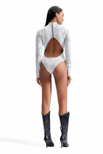 Cilvr Entangled Mesh Sculpted Bodysuit 